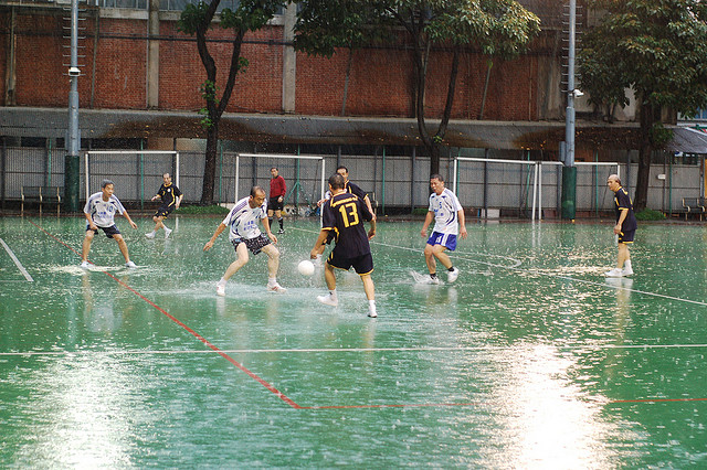 wet soccer in Hong Kong