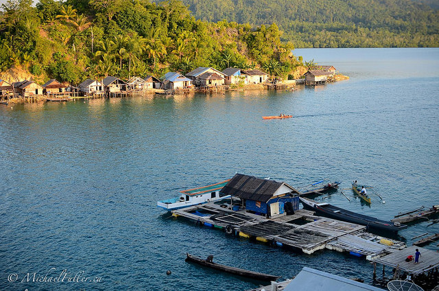 One of the larger Bajau villages in the area