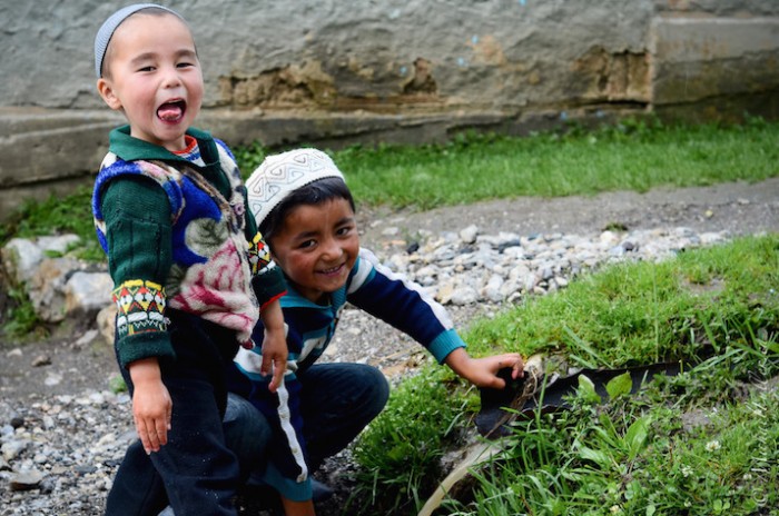 kids at play in Kyrgyzstan