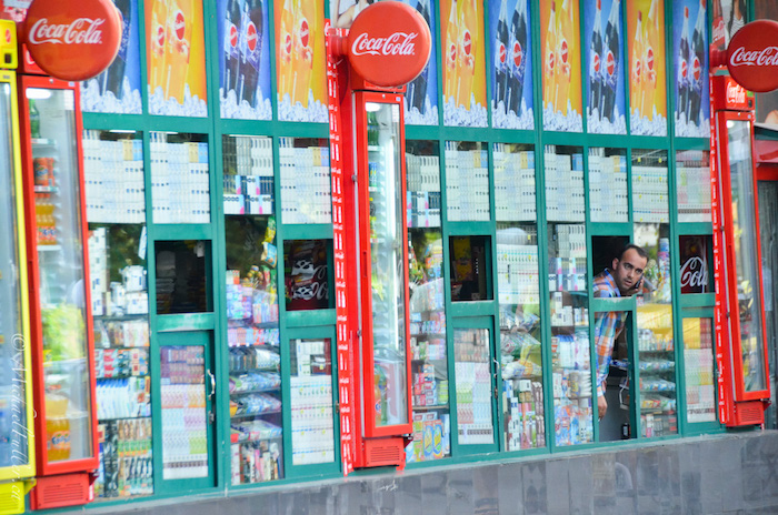 Vendor in downtown Dushanbe Tajikistan