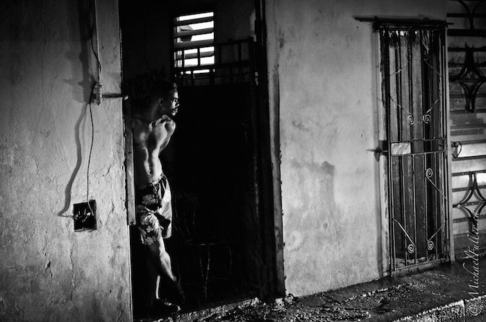 Cooling off in the streets of Havana.