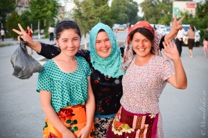 My first day in Uzbekistan, and I was still reeling at the variety of beautiful people. As I considered asking a woman for her portrait, her friend called out to me asking for a group shot!