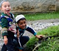 kids at play in Kyrgyzstan