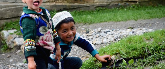 kids at play in Kyrgyzstan